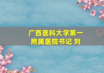 广西医科大学第一附属医院书记 刘